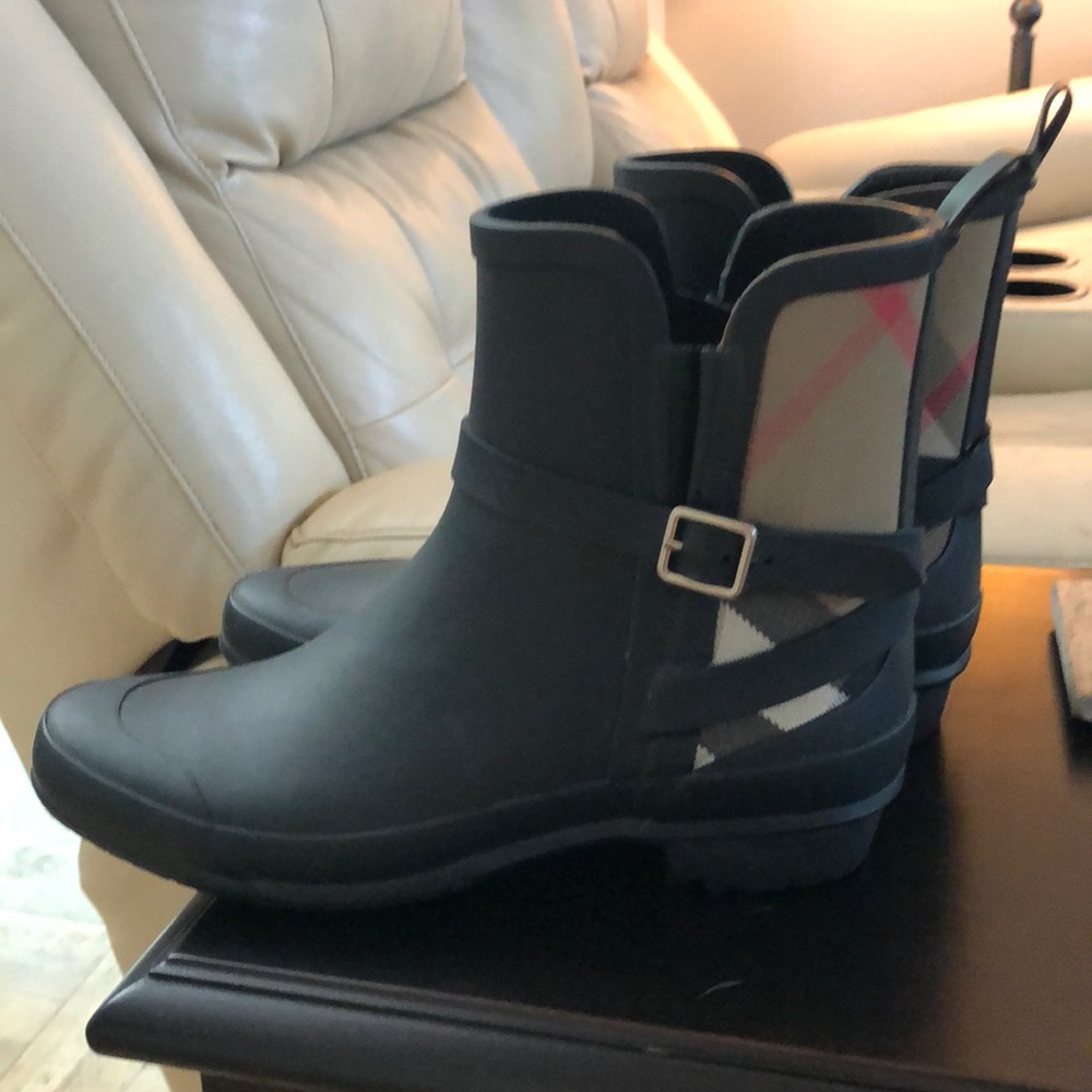 Burberry rain boots